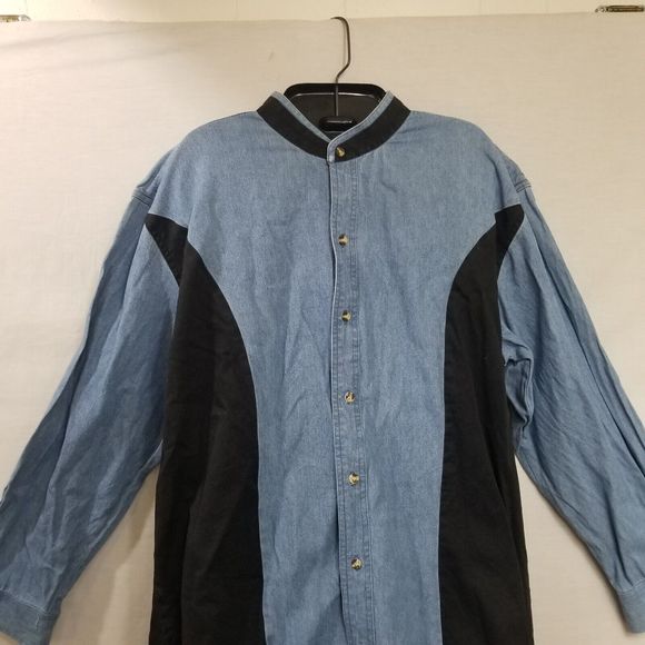 Vtg Express Riders Men's Western Colorblock long sleeve Shirt Size XL - Picture 3 of 13